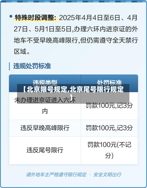 【北京限号规定,北京尾号限行规定】-第3张图片