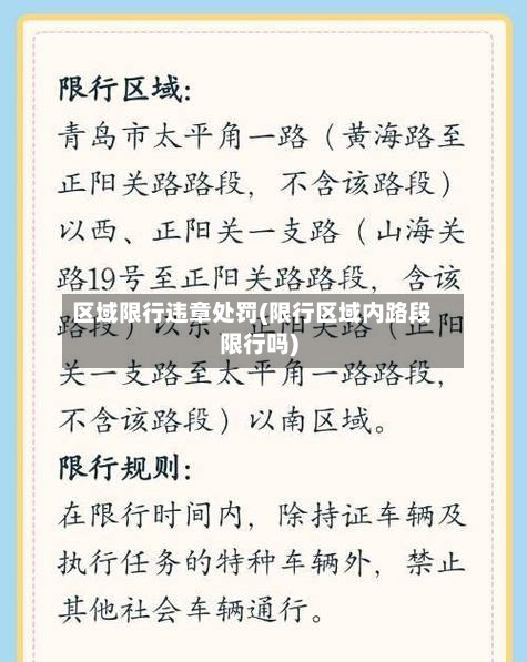 区域限行违章处罚(限行区域内路段限行吗)