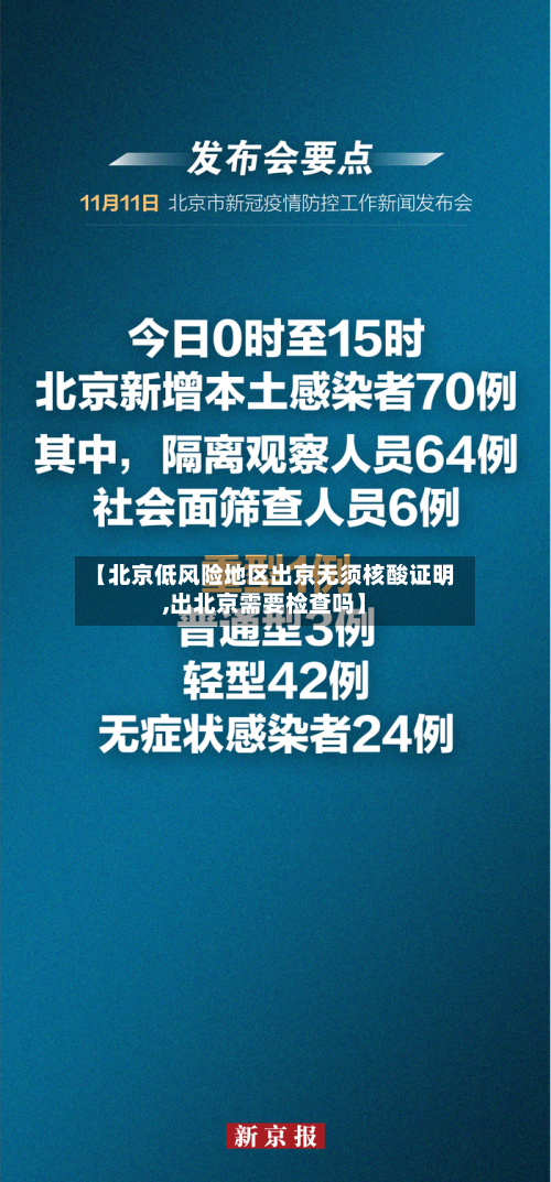 【北京低风险地区出京无须核酸证明,出北京需要检查吗】