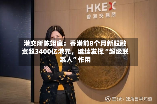 港交所陈翊庭：香港前8个月新股融资超3400亿港元，继续发挥“超级联系人”作用