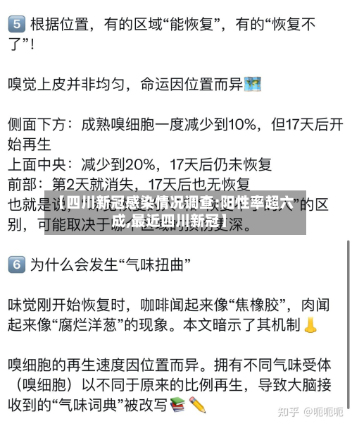 【四川新冠感染情况调查:阳性率超六成,最近四川新冠】