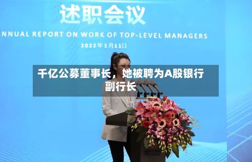 千亿公募董事长，她被聘为A股银行副行长-第2张图片