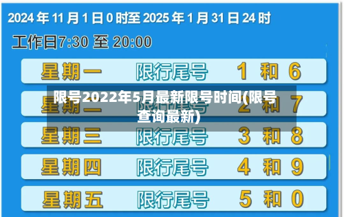 限号2022年5月最新限号时间(限号查询最新)