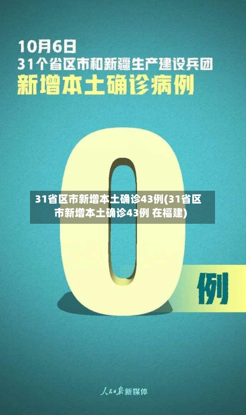 31省区市新增本土确诊43例(31省区市新增本土确诊43例 在福建)