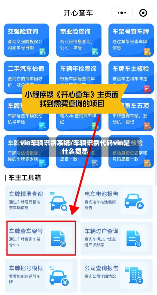 vin车辆识别系统/车辆识别代码vin是什么意思