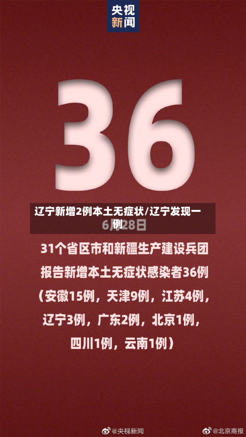 辽宁新增2例本土无症状/辽宁发现一例