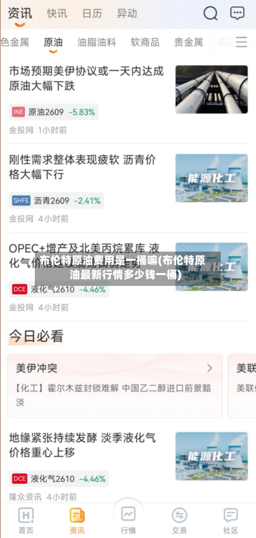 布伦特原油费用是一桶嘛(布伦特原油最新行情多少钱一桶)-第2张图片