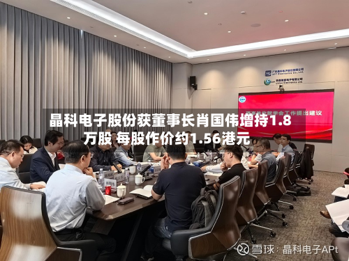 晶科电子股份获董事长肖国伟增持1.8万股 每股作价约1.56港元-第2张图片