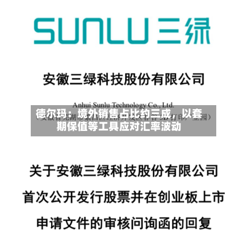 德尔玛：境外销售占比约三成	，以套期保值等工具应对汇率波动-第3张图片