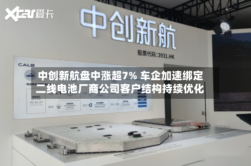 中创新航盘中涨超7% 车企加速绑定二线电池厂商公司客户结构持续优化-第1张图片