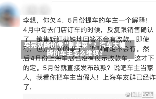 买完就降价像“割韭菜”？汽车大幅降价车主怎么维权？-第2张图片