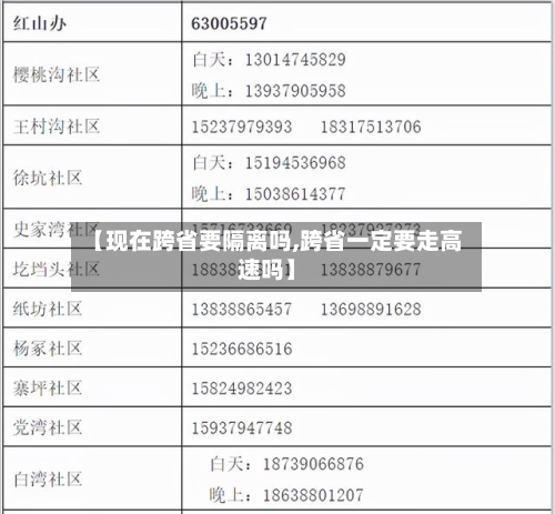 【现在跨省要隔离吗,跨省一定要走高速吗】-第3张图片