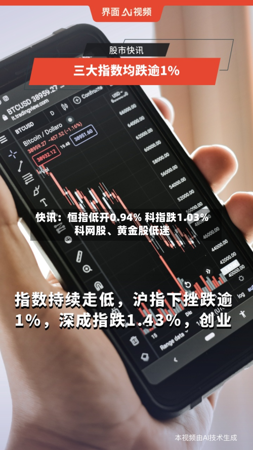 快讯：恒指低开0.94% 科指跌1.03% 科网股	、黄金股低迷-第1张图片