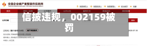 信披违规，002159被罚-第2张图片