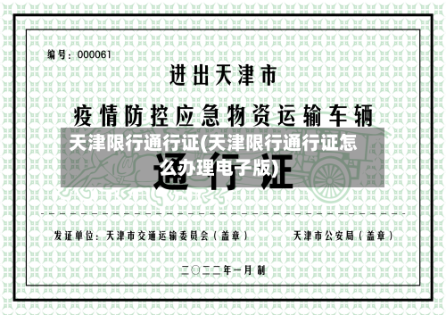 天津限行通行证(天津限行通行证怎么办理电子版)-第2张图片