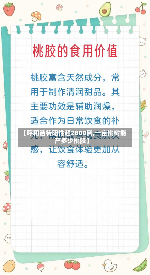 【呼和浩特阳性超2800例,一亩桃树能产多少桃胶】-第2张图片