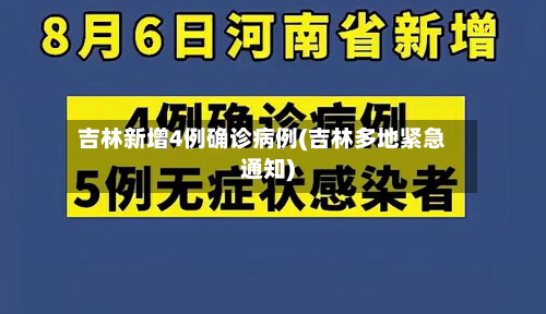 吉林新增4例确诊病例(吉林多地紧急通知)
