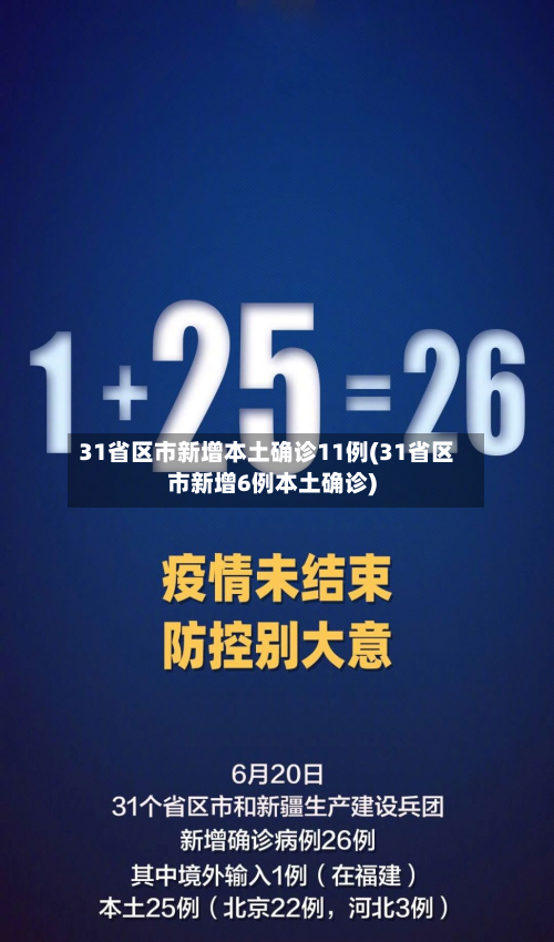 31省区市新增本土确诊11例(31省区市新增6例本土确诊)