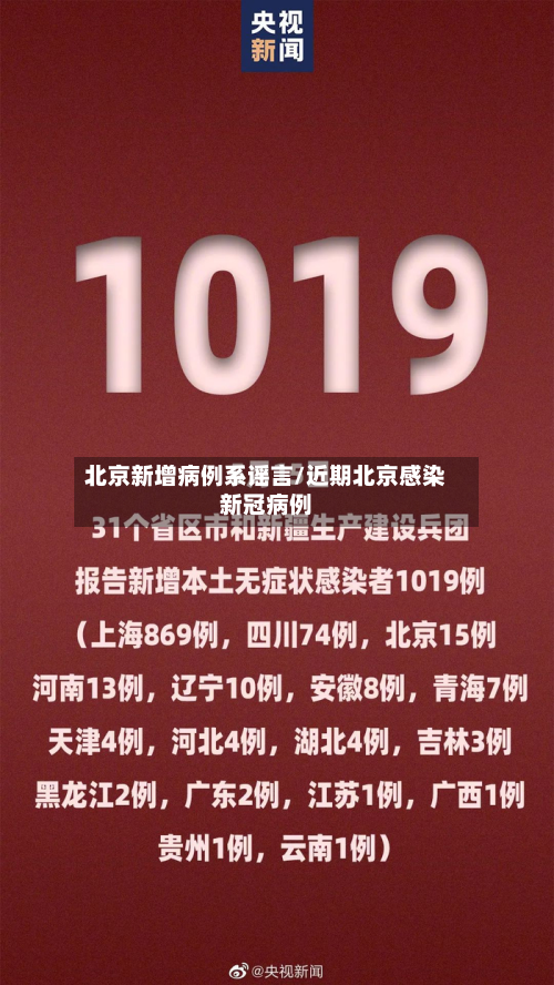 北京新增病例系谣言/近期北京感染新冠病例