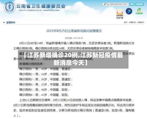 【江苏新增确诊20例,江苏新冠疫情最新消息今天】-第3张图片