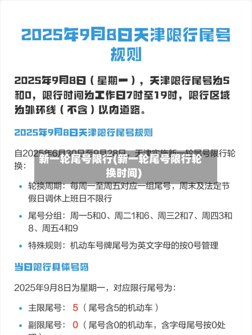 新一轮尾号限行(新一轮尾号限行轮换时间)-第3张图片