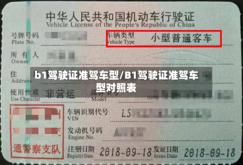 b1驾驶证准驾车型/B1驾驶证准驾车型对照表-第2张图片