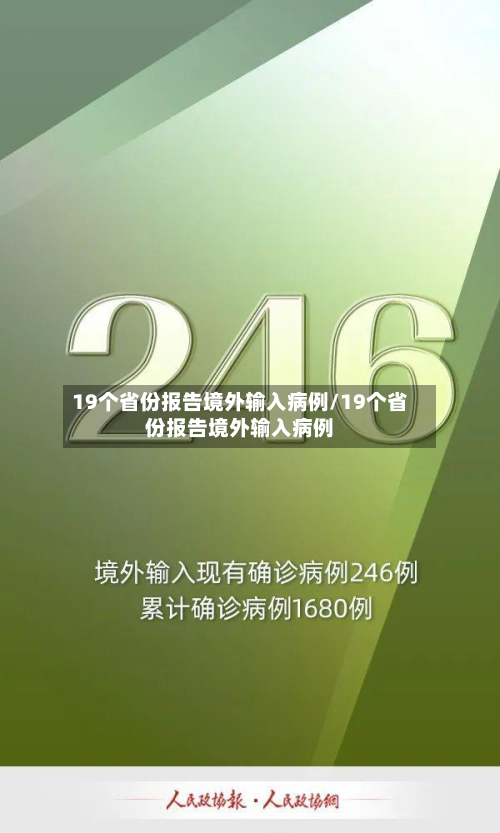 19个省份报告境外输入病例/19个省份报告境外输入病例-第3张图片