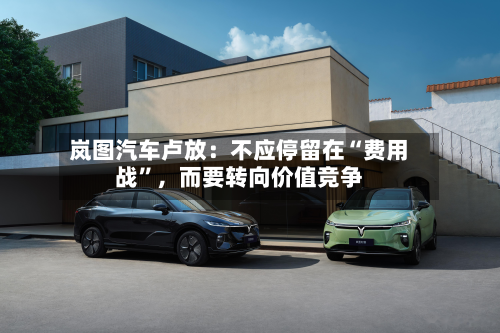 岚图汽车卢放：不应停留在“费用战”，而要转向价值竞争