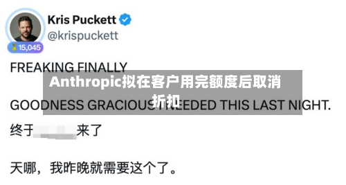 Anthropic拟在客户用完额度后取消折扣-第3张图片
