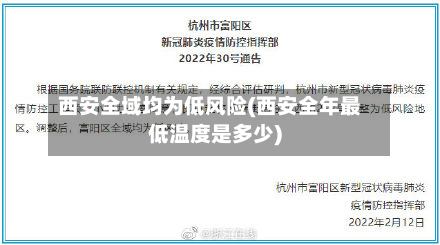 西安全域均为低风险(西安全年最低温度是多少)