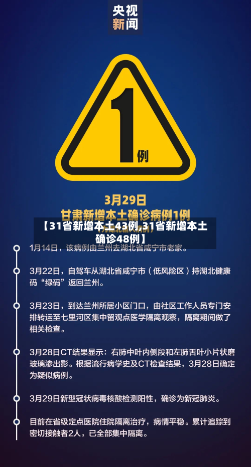 【31省新增本土43例,31省新增本土确诊48例】