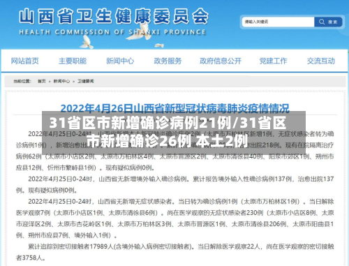 31省区市新增确诊病例21例/31省区市新增确诊26例 本土2例