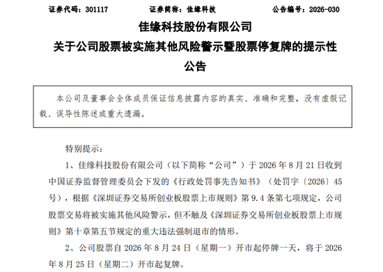 301117 	，将被ST！招股书、年报虚假记载