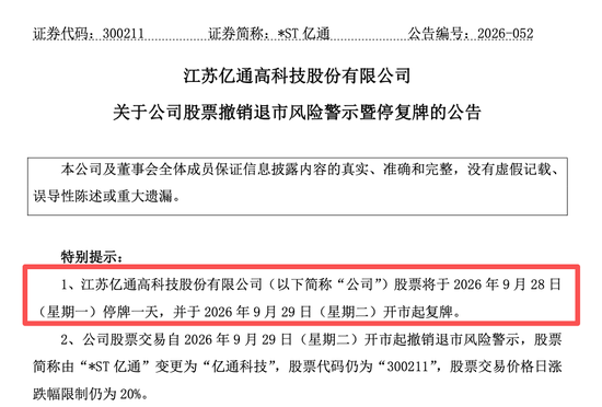 300211，将摘星脱帽！退市风险警报解除